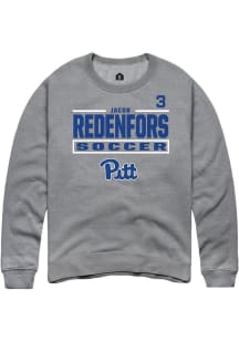 Jacob Redenfors Rally Mens Graphite Pitt Panthers NIL Stacked Box Player Crew