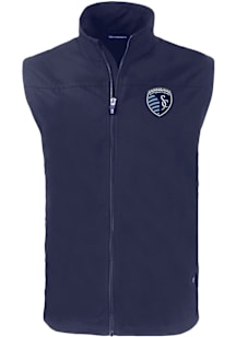 Cutter and Buck Sporting Kansas City Big and Tall Navy Blue Charter Mens Vest
