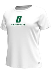 Under Armour UNCC 49ers Womens White Stacked over logo Motion Short Sleeve T-Shirt