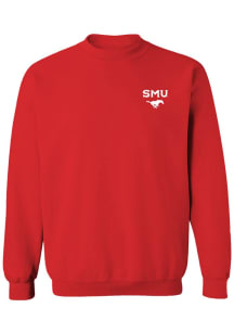 Vive La Fete SMU Mustangs Womens Red Impressions Crew Sweatshirt