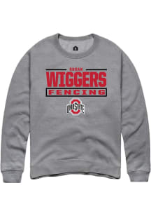 Susan Wiggers Rally Mens Graphite Ohio State Buckeyes NIL Stacked Box Player Crew