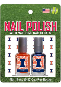 Illinois Fighting Illini 2 Pack Nail Polish Cosmetics
