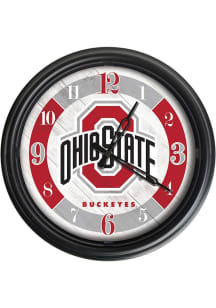 Black Ohio State Buckeyes Outdoor LED Wall Clock