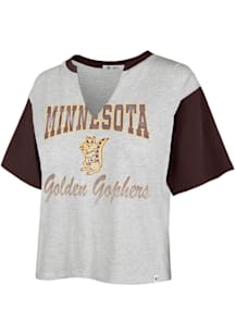 47 Minnesota Golden Gophers Womens Ash Dolly Short Sleeve T-Shirt