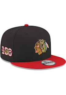 New Era Chicago Blackhawks Black Centennial 9FIFTY Mens Snapback Hat