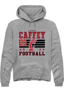 Jakorion Caffey Cincinnati Bearcats Mens Grey Football NIL Striped Player Hood