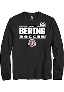 Sydney Bering Ohio State Buckeyes Black NIL Stacked Box Long Sleeve Player T Shirt
