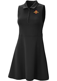 Columbia Iowa State Cyclones Womens Black Heat Seal Match Short Sleeve Dress