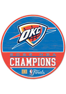 Oklahoma City Thunder 2025 Finals Champs 14in Round Sign - Blue