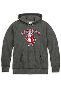 Rally Indiana Hoosiers Mens Black Triblend Arch Mascot Fashion Hood