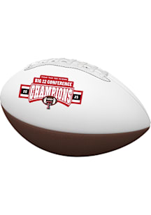 Texas Tech Red Raiders Logo Brands 2025 Big 12 Football Champions Full Size Autograph Football