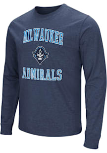 Colosseum Milwaukee Admirals Navy Blue Heart And Soul Long Sleeve T Shirt