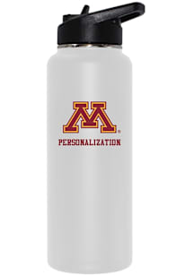 Minnesota Golden Gophers Personalized 34oz Quencher Stainless Steel Bottle - White