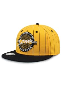 2T Pinstripe Original Retro Circle Wool Blend Iowa Hawkeyes Mens Snapback - Gold