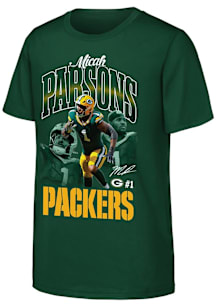 Micah Parsons Green Bay Packers Youth Green Triple Pic Player Player Tee