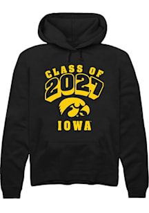 Summit Sportswear Iowa Hawkeyes Mens Black Class of 2027 Long Sleeve Hoodie