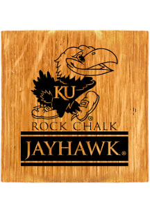 Kansas Jayhawks Barrel Stave Slogan Coaster