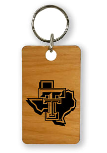Texas Tech Red Raiders Alder Wood 1.5x2.5 Laser Etched Keychain