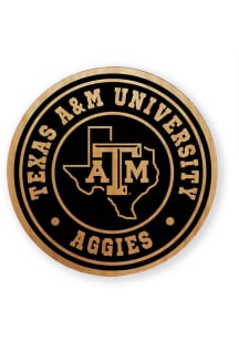 Texas A&amp;M Aggies Alder Wood 2.75 Inch Laser Etched Round Magnet