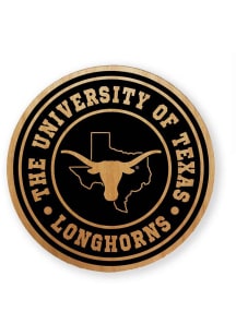 Texas Longhorns Alder Wood 2.75 Inch Laser Etched Round Magnet