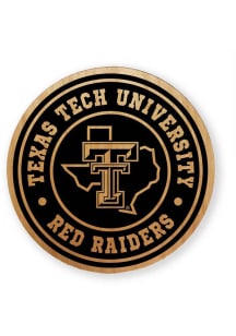 Texas Tech Red Raiders Alder Wood 2.75 Inch Laser Etched Round Magnet