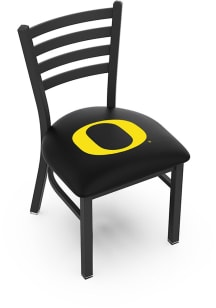 Black Oregon Ducks Stationary Black Wrinkle Finish Pub Stool