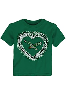 Philadelphia Eagles Infant Girls Heart Shot Retro Short Sleeve T-Shirt Kelly Green