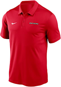 Nike Rutgers Scarlet Knights Mens Red Victory Short Sleeve Polo