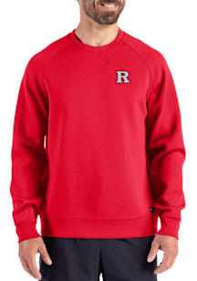 Cutter and Buck Rutgers Scarlet Knights Mens Red Roam Long Sleeve Crew Sweatshirt