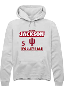 Audrey Jackson Indiana Hoosiers Mens White NIL Striped Player Hood