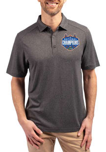Cutter and Buck Florida Gators Black 2025 National Champions Forge Eco Stretch Big and Tall Polo