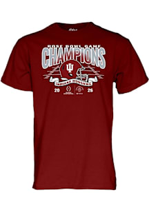 Blue 84 Indiana Hoosiers Red 2026 Rose Bowl Champions Short Sleeve T Shirt