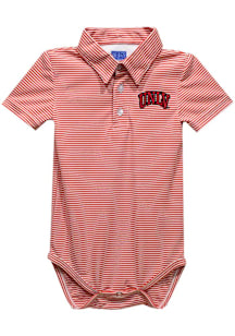 Vive La Fete UNLV Runnin Rebels Baby Red Pencil Stripe Short Sleeve One Piece Polo