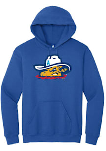 Summit Sportswear Amarillo Sod Poodles Mens Blue Primary Logo Long Sleeve Hoodie