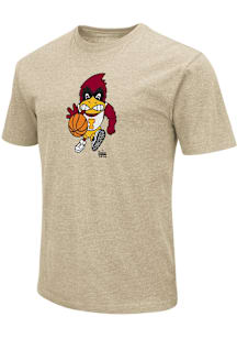 Colosseum Iowa State Cyclones Oatmeal Basketball Cy Short Sleeve T Shirt