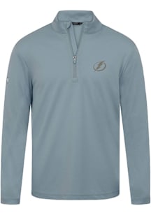 Levelwear Tampa Bay Lightning Mens Grey Heron Copper Long Sleeve Qtr Zip Pullover