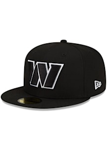 New Era Washington Commanders Mens Black Basic 59FIFTY Fitted Hat