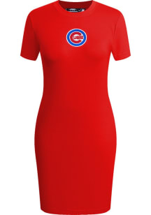 Pro Standard Chicago Cubs Womens Red Classic Short Sleeve Dress
