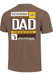 Western Michigan Broncos Brown Tiles Dad Short Sleeve T Shirt