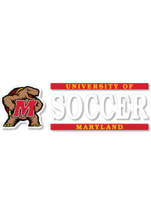 Red Maryland Terrapins 6x2 Soccer Decal