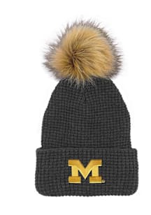 LogoFit Michigan Wolverines Dark Grey Belgian Womens Knit Hat