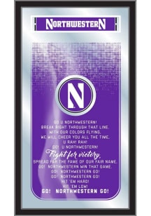 Northwestern Wildcats Fight Song Hanging Back Bar Mirror