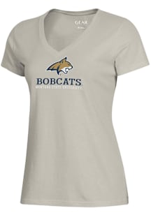 Gear for Sports Montana State Bobcats Womens White Logo Mascot Mia Short Sleeve T-Shirt