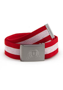 Utah Utes Fabric Stripe Mens Belt