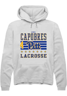 Anna Capobres Rally Mens White Pitt Panthers NIL Striped Player Hood