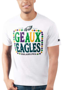 Starter Philadelphia Eagles White Geaux Eagles Short Sleeve T Shirt