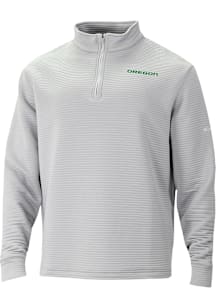 Columbia Oregon Ducks Mens Grey Pack It Up Long Sleeve Qtr Zip Pullover