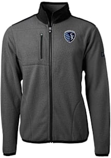 Cutter and Buck Sporting Kansas City Mens Graphite Cascade Sherpa Light Weight Jacket