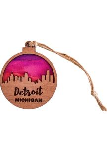 Detroit Sunset Skyline Ornament