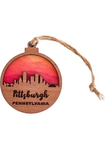 Pittsburgh Sunset Skyline Ornament
